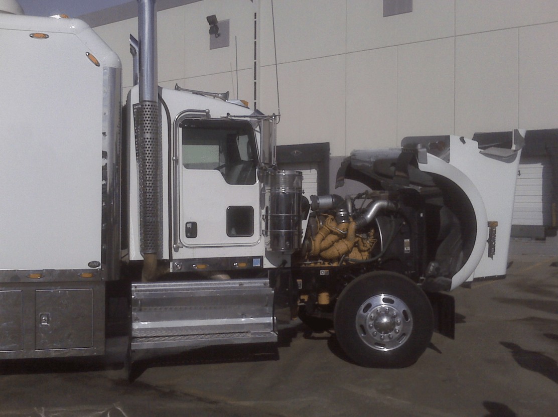 this image shows onsite truck repair in Hilmar, CA